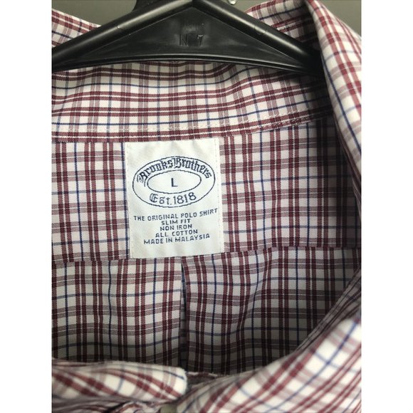 Brooks Brothers 1818 Men Sport Shirt, Large Slim - Picture 4 of 6